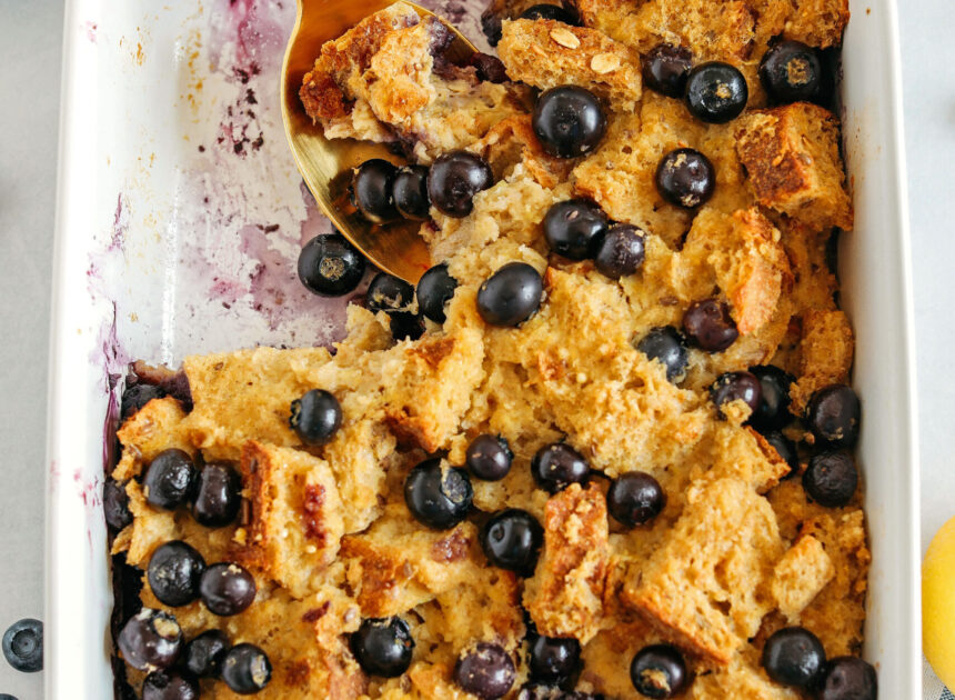 Blueberry Lemon Bread Pudding – Eat Your self Skinny