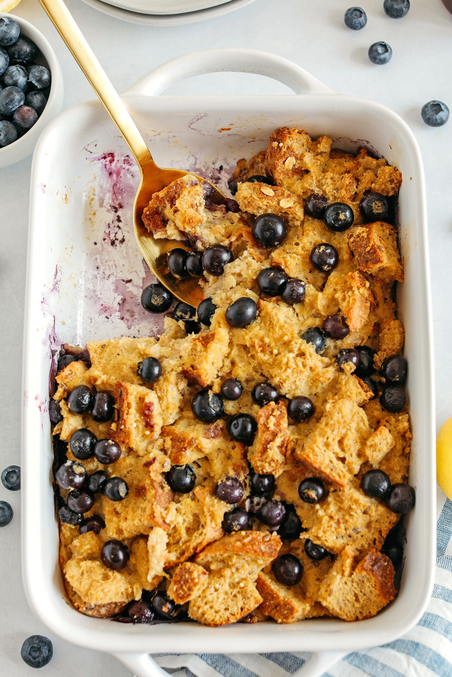 Blueberry Lemon Bread Pudding – Eat Your self Skinny