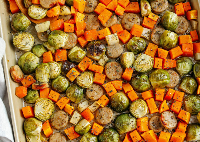 Harvest Sheet Pan Sausage and Veggies