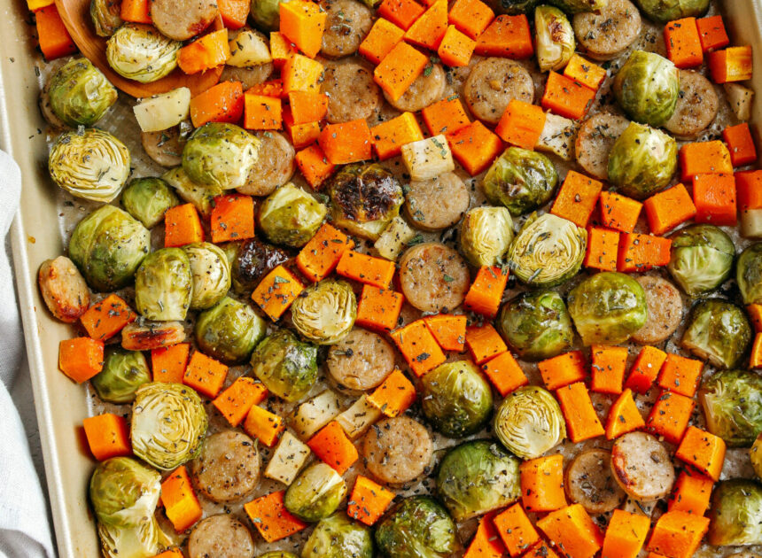 Harvest Sheet Pan Sausage and Veggies